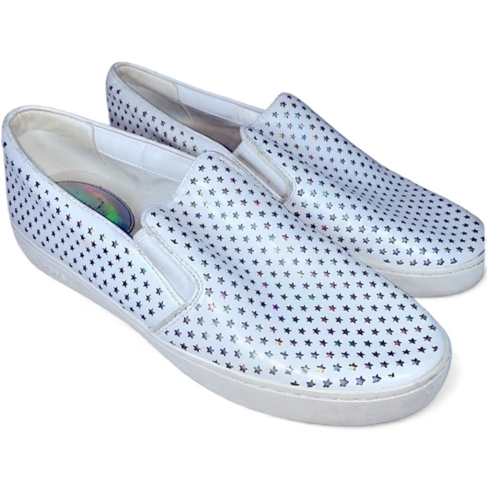 Michael Kors White Leather Stars Sneakers Sz 8 (38.5)